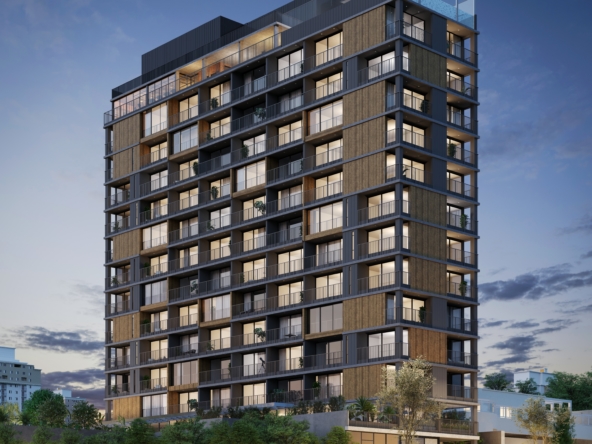 Fachada Noturna do Signa Studios by Porte