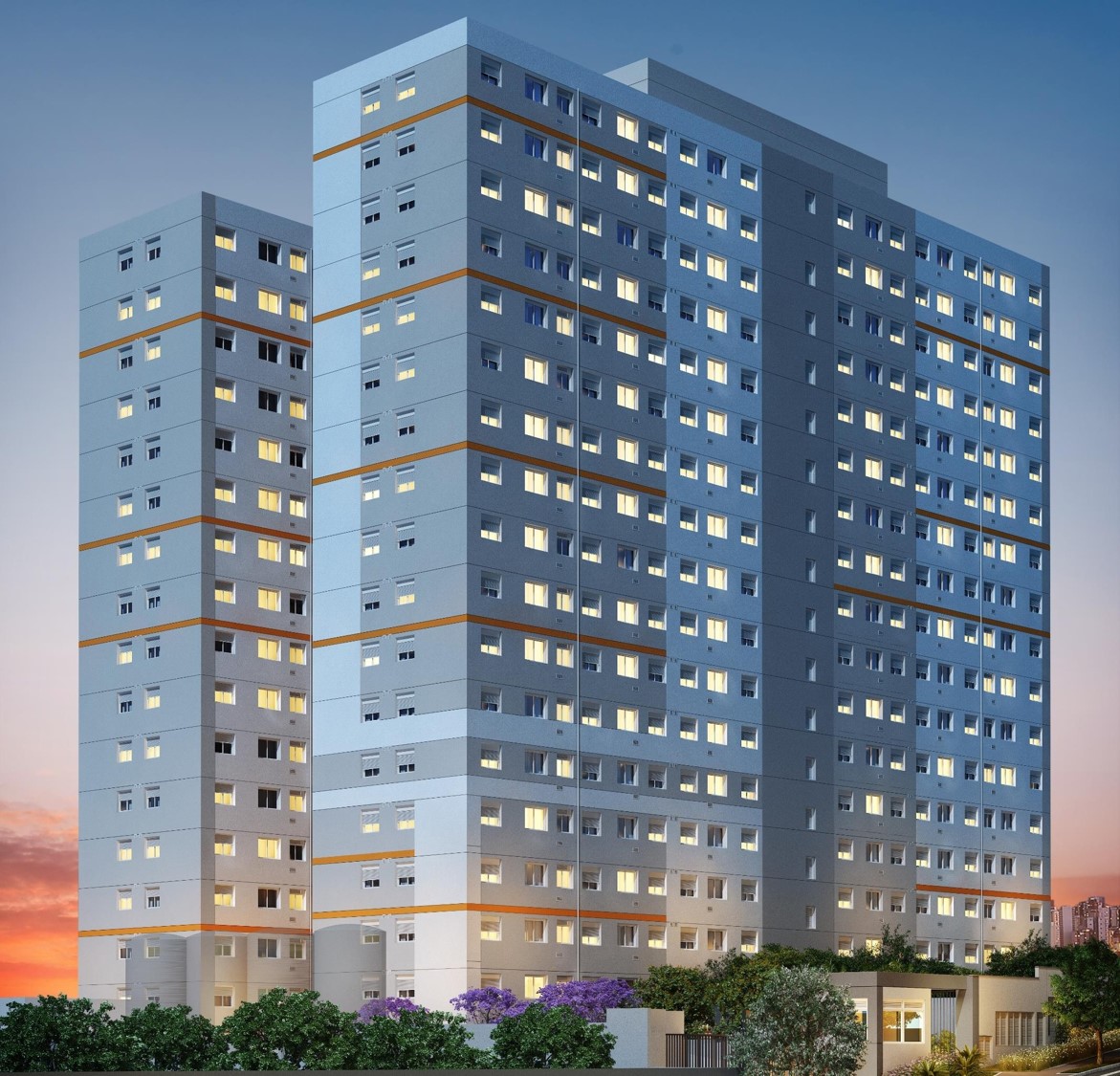 Fachada Noturna do Breve Lançamento VIBRA Cupecê